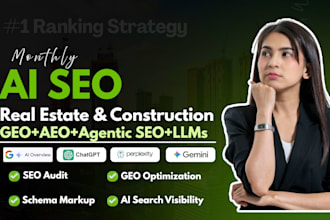 do ai SEO aeo GEO and llms optimization for real estate and construction sites