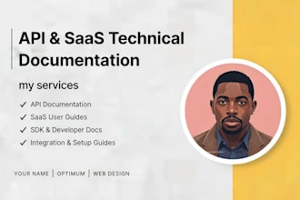 write developer focused API documentation, saas user guides, sdk technical docs