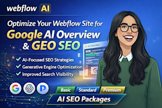 optimize your webflow website for GEO aeo llms txt and google ai overview SEO