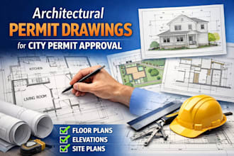 create architectural permit drawings for city permit approval