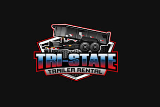 create professional and specially dump trailer logo design