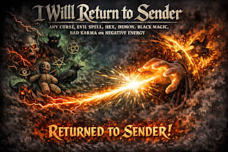 return to sender any curse evil spell hex demon bad karma black magic bad energy