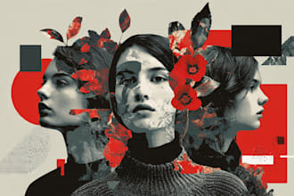 design unique digital collage art