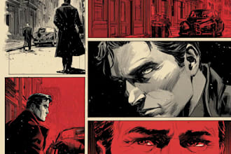 design original comic book cover illustration