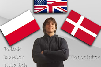 translate danish, english and polish work for you