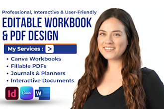 design canva editable workbook journal fillable pdf form interactive document