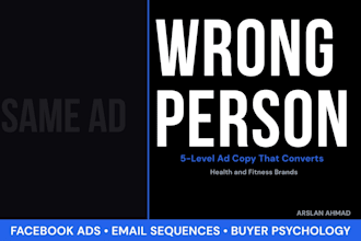 write facebook ad copy and emails for health and fitness brands
