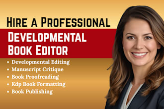 developmental edit proofread fiction format non fiction book editor
