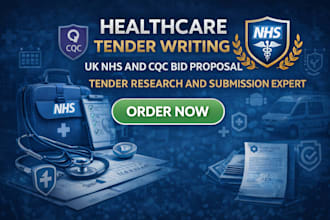 healthcare tender writing UK nhs and cqc bid proposal tender research expert