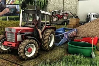 create custom farming simulator maps and tractor for farming