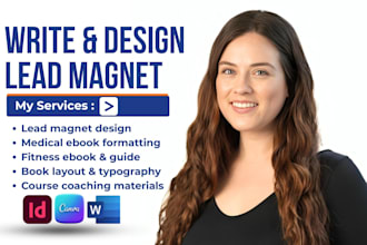 write and design lead magnet book formatting medical fitness book design layout
