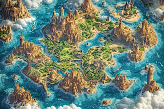 create a jaw dropping fantasy, board game, or dnd map