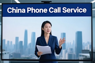 make professional business phone call in china for you
