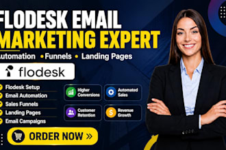 setup flodesk email marketing, email automation, sales funnels and landing pages