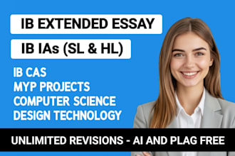 provide hl sl ias, myp project, cas and ib extended essays