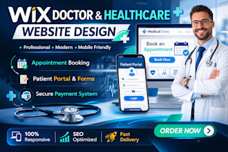 create wix doctor website, healthcare clinic booking and patient intake portal