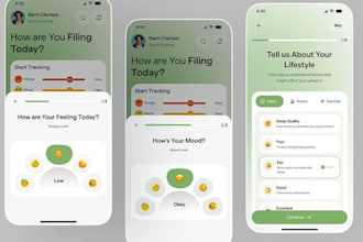 develop telehealth mobile app, claories or fitness track app, therapy app design