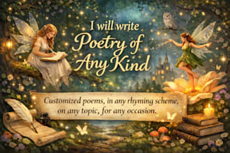 write customised poems for you for any occasion