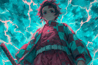draw you in demon slayer anime manga style