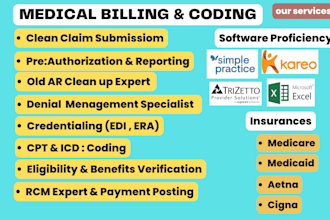 do patient billing , rcm expert, credentialing appeals