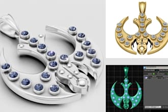 model medallion pendant necklace jewelry design, custom logo pendant for print