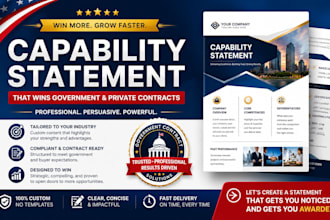 design a professional capability statement for government contracts