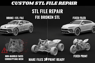 3d stl file repair fix edit custom modification 3d scan cleanup 3mf 3d printing