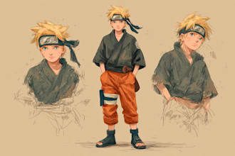 draw you in naruto anime style
