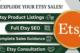 do etsy SEO, etsy listings, sales growth and consultation