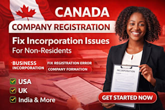 fix canada company registration for non residents business incorporation