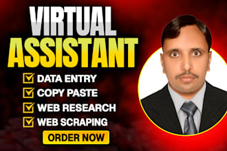 data entry, copy paste, and web research