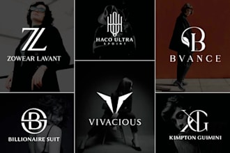 design luxury clothing fashion brand, apparel and boutique clothing brand logo
