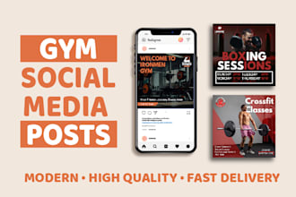 create highquality social media posts for gyms and fitness centers