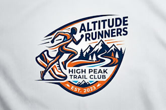 design a dynamic and unique running club logo