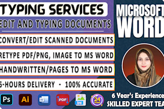 edit modify convert typing scanned documents retype handwritten to ms word