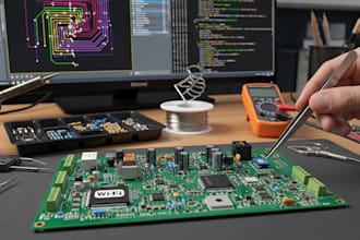 do pcb layout design, custom pcb circuit design,  custom iot firmware