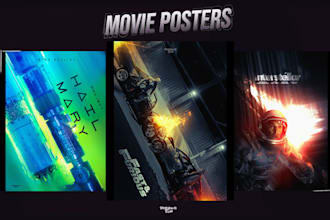 design a professional cinematic movie poster or film poster,