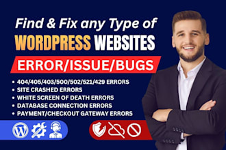 be your expert wordpress support and fix any website errors fast