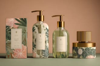 design cosmetic bottle label or skincare packaging