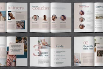 design ebook, workbook for health fitness wellness mindfulness coaches on canva
