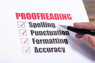 proofread , write and article or book