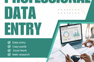 do data entry, copy paste, typing and excel work