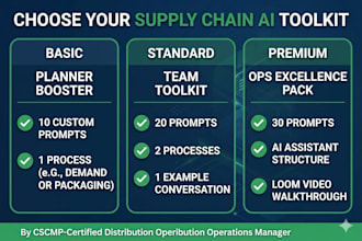 create ai prompts for supply chain planning, forecasting and logistics