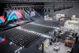 do 3d event floor plan, exhibition stand, conference, stage 3d design