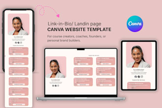 design a modern canva link in bio page for you