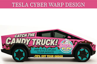 create tesla cyber truck wrap designs, vehicle wrap, truck wrap, car wrap design