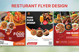 design modern restaurant flyer, food menu, and food promotion flyer