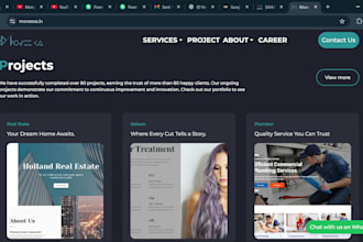 build responsive react js frontend website and web app