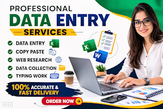 do data entry, copy paste and web research