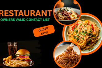 provide you with a valid contact list of restaurant owners